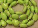 Apple Green Turquoise and silver necklace